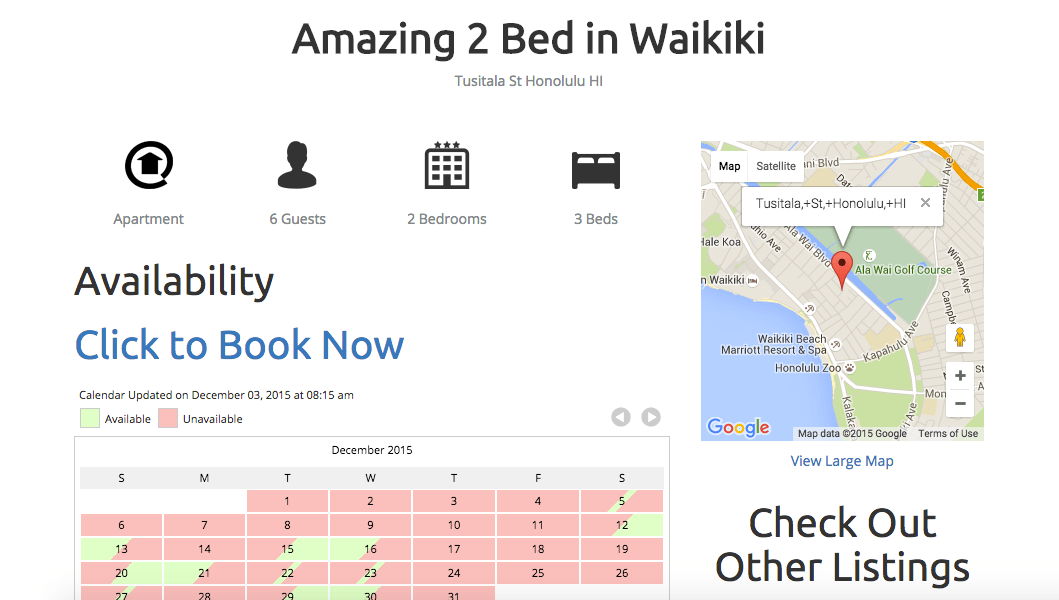 Waikiki Condo Beach Rental 2 bedroom 1.5 baths 5 minutes from beach